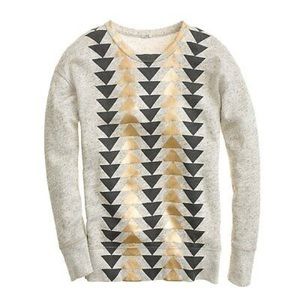 J. CREW metallic triangle sweatshirt, S.